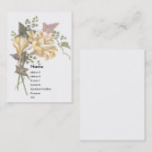 クロッカス及びキヅタのビクトリア時代の人貿易カード 名刺 (正面/裏面)