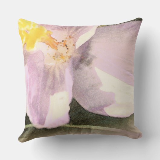 クロッカス水色彩の鮮やか色花 クッション (裏面)