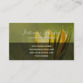 クロッカス灰色の長方形モノグラム 名刺 (裏面)