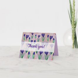 クロッカス花カード サンキューカード