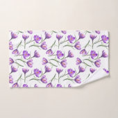 クロッカス花 バスタオルセット (ハンドタオル)