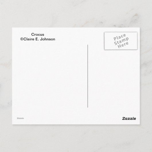 クロッカス ポストカード (裏面)