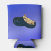 クロックの靴で眠っているふわふわした子猫 缶クーラー (裏面)