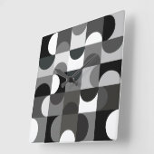 クロックアコンテンポラリーーバン中世モダン紀B+W スクエア壁時計 (傾斜)