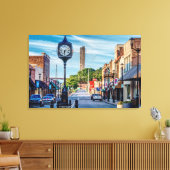 クロックインダウンタウンケープGirardeau キャンバスプリント (インサイチュ (リビング))