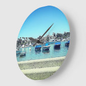 クロックウォールバルボア島パーソナルフォトビーチベイ ラージ壁時計 (傾斜)