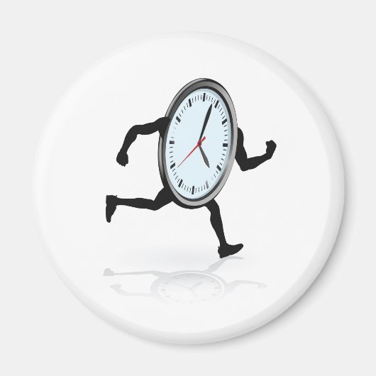 クロックキャラクターランニングの マグネット (正面)