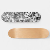 クロックコンパスエンジェルフラッグバラデッキスケートボード スケートボード (横)