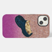 クロックシューズの寝台子猫， Iphone 13ケース iPhoneケース (裏面横)