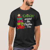 クロックスクリスマスツリーのまわりにクロシンT Tシャツ (正面)