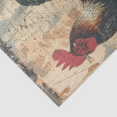 クロックスタイプの鶏の農場動物デコパージュ 薄葉紙 (詳細)