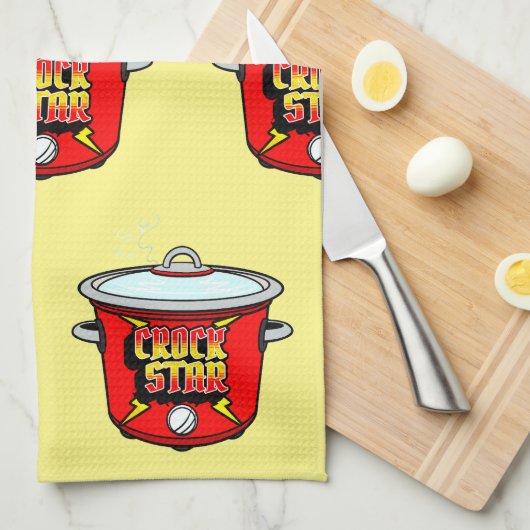 クロックスタークロックポット料理 キッチンタオル (四つ折り)