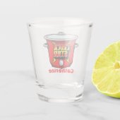 クロックスタークロックポット パーソナライズされた ショットグラス (裏面)