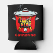 クロックスタークロックポット パーソナライズされた 缶クーラー (裏面)