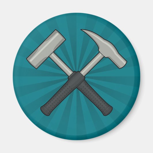 クロックスロックハンマーと日が差すこと マグネット (正面)