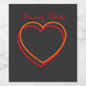 クロックバウンスハートetiketen voor wijnflesen ワインラベル (シングルラベル)