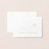 クロックフラワーパブリケーションズのエッチングミニカードデザイン 箔カード (封筒付き正面)