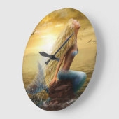 クロックマーメイドファンタジー ラージ壁時計 (傾斜)
