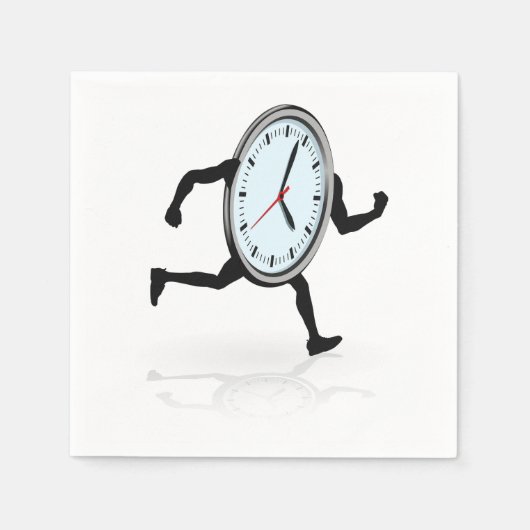 クロックランニング紙ナプキンス スタンダードカクテルナプキン (正面)