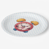 クロック頭が切れるコレクション – ブルー紙プレート ペーパープレート (アングル)