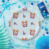 クロック頭が切れるコレクション – ブルー紙プレート ペーパープレート (パーティー)