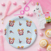 クロック頭が切れるコレクション – ブルー紙プレート ペーパープレート (パーティー)