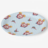 クロック頭が切れるコレクション – ブルー紙プレート ペーパープレート (アングル)