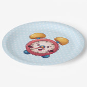 クロック頭が切れるコレクション – ブルー紙プレート ペーパープレート (アングル)