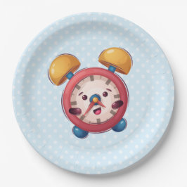 クロック頭が切れるコレクション – ブルー紙プレート ペーパープレート