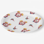 クロック頭が切れるコレクション – ホワイト紙プレート ペーパープレート (アングル)