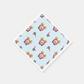 クロック頭が切れるコレクション – 青 スタンダードカクテルナプキン (角)