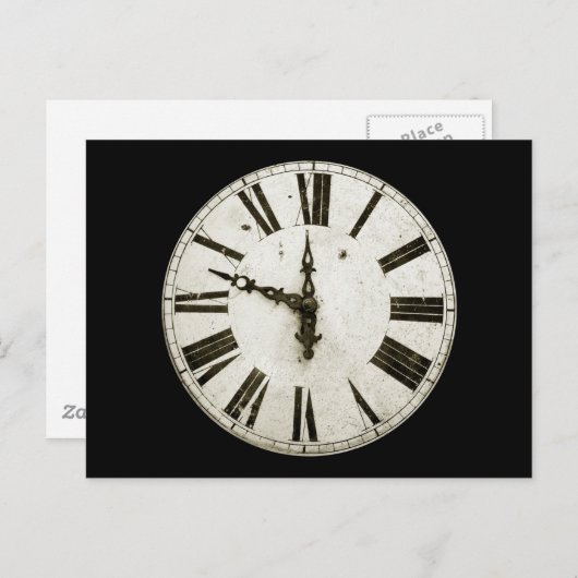 クロック顔 ポストカード (正面/裏面)