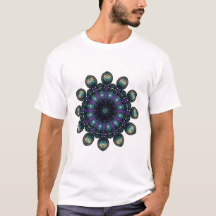 クロック顔-(骨)突起フラクタル Tシャツ