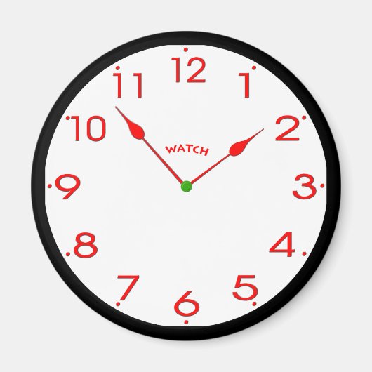 クロック顔_01 マグネット (正面)