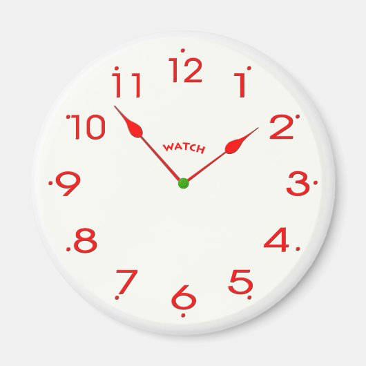 クロック顔_02 マグネット (正面)