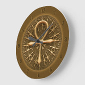 クロック – エジプトアンクゴールデンオーナメント (傾斜)