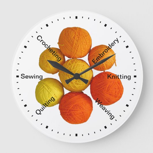 クロック – ファイバーアーツ糸ボール (正面)