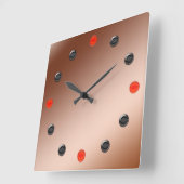 クロック – レトロ60s金属顔 (傾斜)