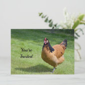 クロック ヴォアヴェルク ブラック＆ゴールド フォト バースデー 招待状 (スタンド正面)