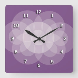 クロック – 紫の円の交差