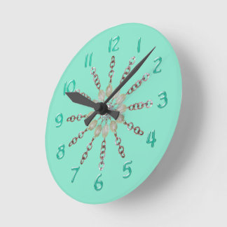 クロック – 銅チェーンとビーズ