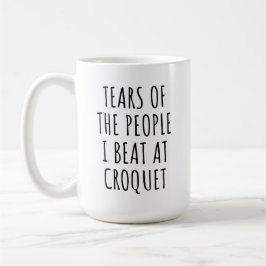クロッケーで負かした人々の涙 ユーモア コーヒーマグカップ