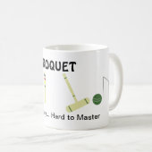 クロッケーのゲームとフレーズ コーヒーマグカップ (正面右)