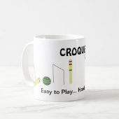 クロッケーのゲームとフレーズ コーヒーマグカップ (正面左)