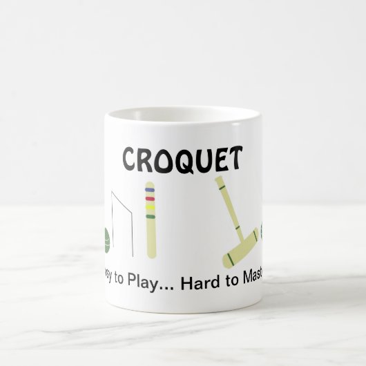 クロッケーのゲームとフレーズ コーヒーマグカップ (中央)
