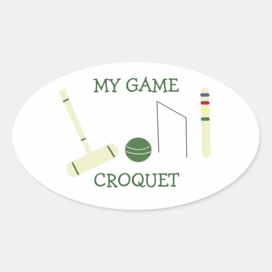 クロッケー・マイ・ゲーム 楕円形シール (正面)