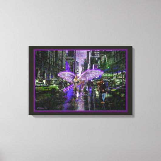 クロッシングガード油24x16ストレッチキャンバス キャンバスプリント (正面)