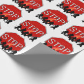 クロッシングガード(キッズ付き/ストップサイン付き) ラッピングペーパー (角)