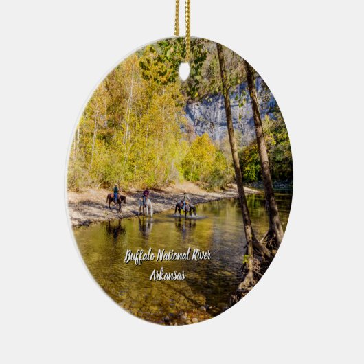 クロッシングザバッファローリバーサークルオーナメント セラミックオーナメント (右)