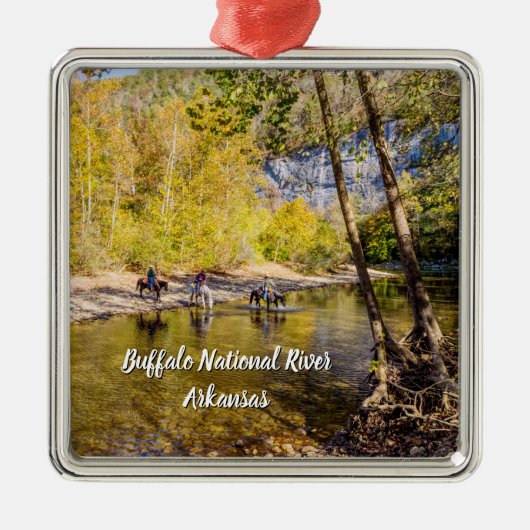 クロッシングザバッファローリバースクエアオーナメント メタルオーナメント (正面)